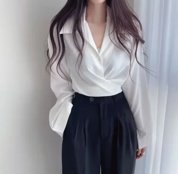 Summer Shirts Blouse for Women Long Sleeve Shirt - Image 4