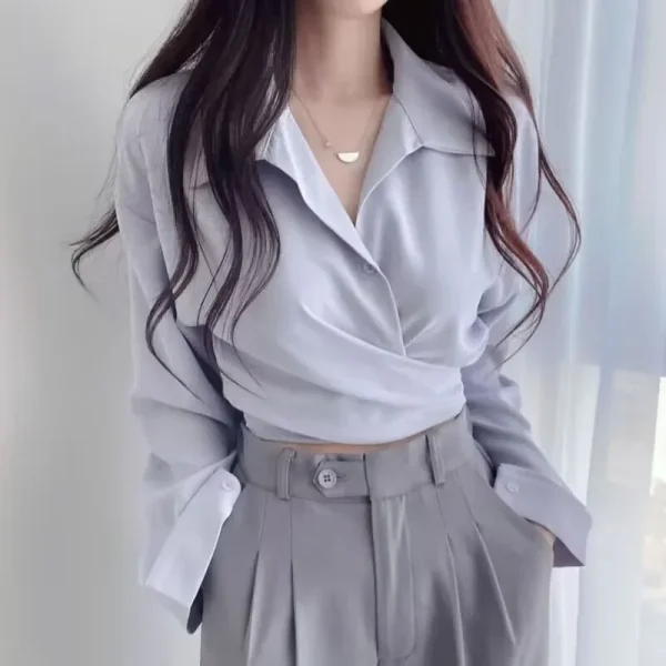 Summer Shirts Blouse for Women Long Sleeve Shirt