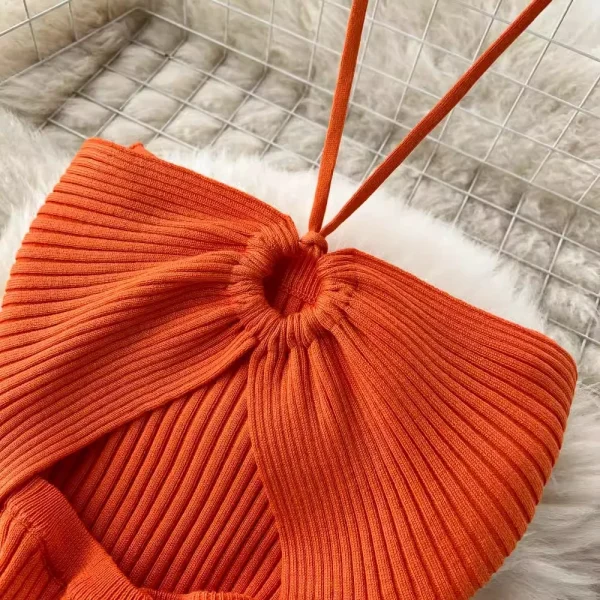 Sexy Package Hips Split Knitted Summer Dress - Image 6