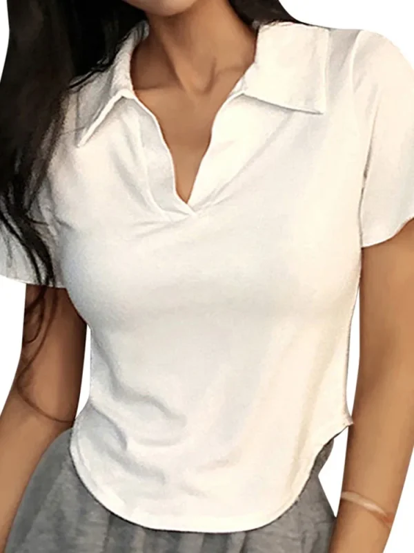 V-Neck Pullovers Retro Sweet Shirts - Image 5