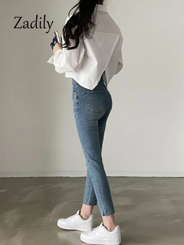 Women White Shirt Korea Style - Image 3