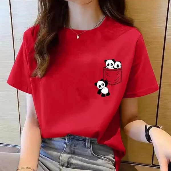 Tops Loose Round Neck T Shirt Women