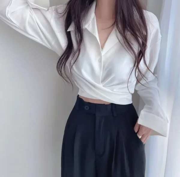 Summer Shirts Blouse for Women Long Sleeve Shirt - Image 5