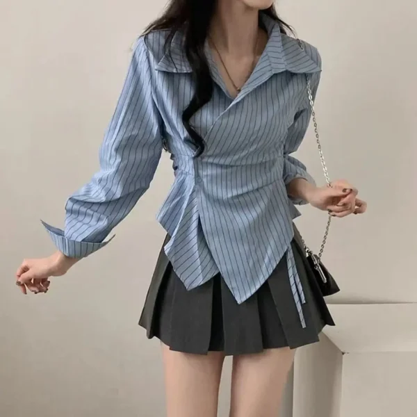 Korean Version Design Irregular Waist Shirts