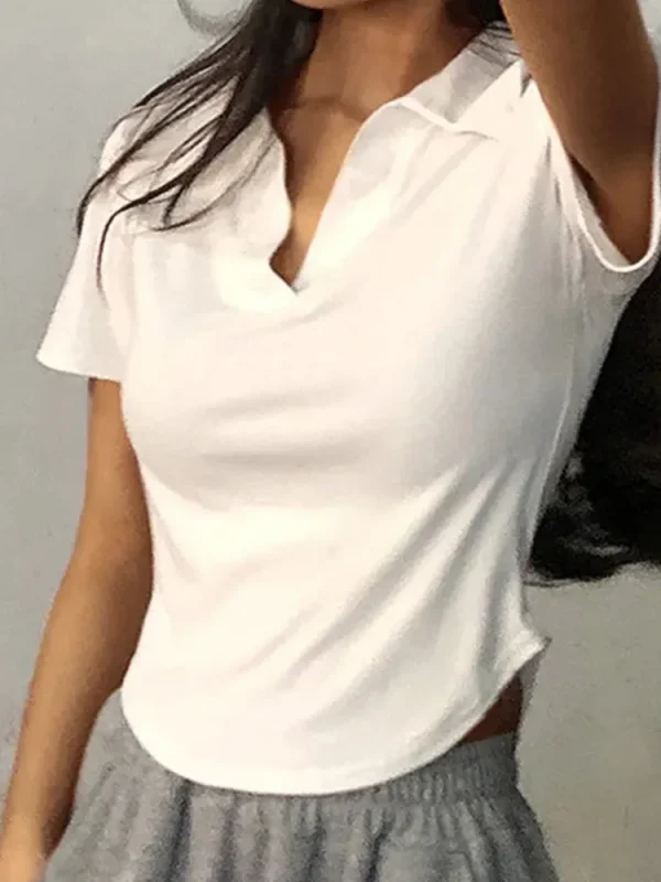 V-Neck Pullovers Retro Sweet Shirts - Image 4