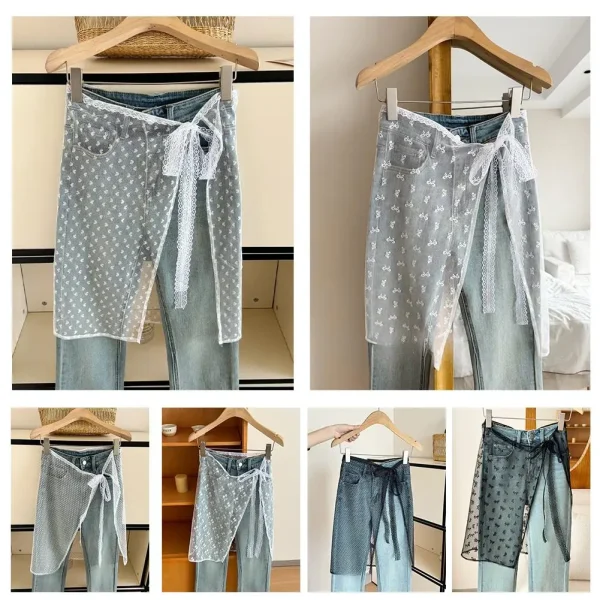 Girl Stacked Y2k Wrap Skirt - Image 4