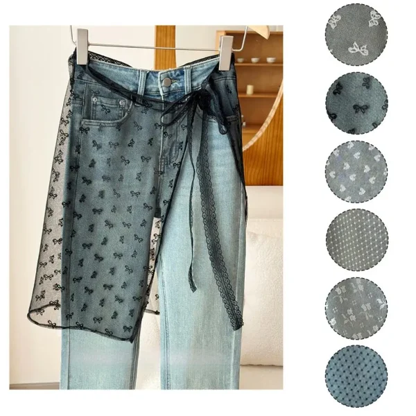 Girl Stacked Y2k Wrap Skirt