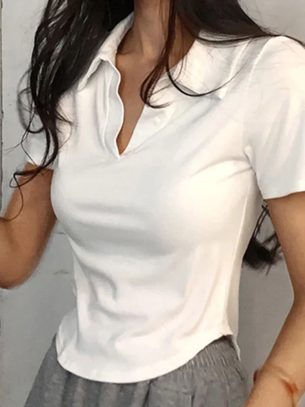 V-Neck Pullovers Retro Sweet Shirts - Image 6